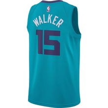 Load image into Gallery viewer, 15 - Men's Jordan Brand Kemba Walker Teal Charlotte Hornets Swingman Sponsor Patch Jersey – Icon Edition - Aqua