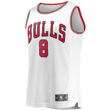 Load image into Gallery viewer, 8 - Youth Fanatics Branded Zach LaVine White Chicago Bulls Fast Break Replica Jersey - Association Edition - White