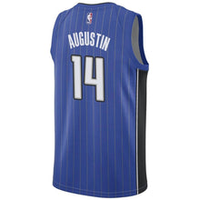 Load image into Gallery viewer, 14 - Men's Nike DJ Augustin Royal Orlando Magic Swingman Sponsor Patch Jersey - Icon Edition - Blue
