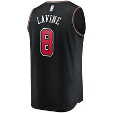 Load image into Gallery viewer, 8 - Youth Fanatics Branded Zach LaVine Black Chicago Bulls Fast Break Replica Jersey - Statement Edition - Black