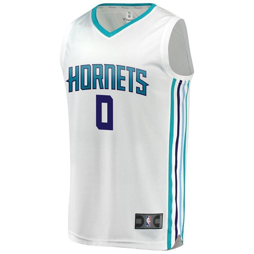 0 - Men's Fanatics Branded Miles Bridges White Charlotte Hornets Fast Break Replica Jersey – Association Edition  - White