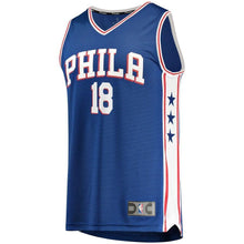 Load image into Gallery viewer, 18 - Men's Fanatics Branded Shake Milton Royal Philadelphia 76ers Fast Break Replica Jersey – Icon Edition - Royal