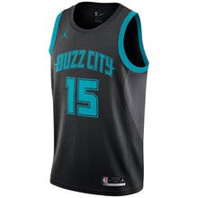 Load image into Gallery viewer, 15- Men's Jordan Brand Kemba Walker Black Charlotte Hornets City Edition Swingman Jersey - Black