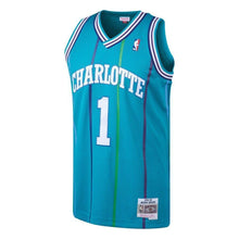 Load image into Gallery viewer, 1 - Men's Mitchell &amp; Ness Muggsy Bogues Teal Charlotte Hornets 1992-93 Hardwood Classics Swingman Jersey - Aqua