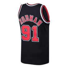 Load image into Gallery viewer, 91 - Men's Mitchell &amp; Ness Dennis Rodman Black Chicago Bulls 1997-98 Hardwood Classics Swingman Jersey - Black