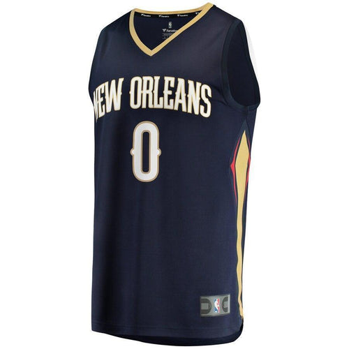 0 - Men's Fanatics Branded Troy Williams Navy New Orleans Pelicans Fast Break Replica Jersey – Icon Edition - Navy