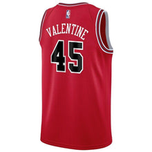 Load image into Gallery viewer, 45 - Men's Nike Denzel Valentine Red Chicago Bulls Swingman Sponsor Patch Jersey – Icon Edition - Red