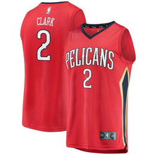 Load image into Gallery viewer, 2 - Men's Fanatics Branded Ian Clark Red New Orleans Pelicans Fast Break Replica Player Jersey - Statement Edition - Red