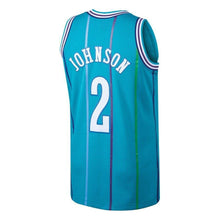 Load image into Gallery viewer, 2 - Men's Mitchell &amp; Ness Larry Johnson Teal Charlotte Hornets 1992-93 Hardwood Classics Swingman Jersey - Aqua