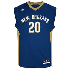 Load image into Gallery viewer, 20 - Mens New Orleans Pelicans Quincy Pondexter adidas Navy Blue Replica Road Jersey - Blue
