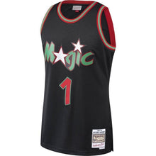 Load image into Gallery viewer, 1 - Men's Mitchell &amp; Ness Penny Hardaway Black Orlando Magic Hardwood Classics Christmas Swingan Collection Jersey - Black