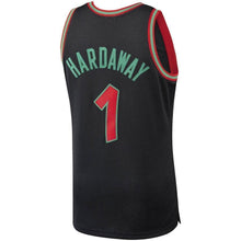 Load image into Gallery viewer, 1 - Men's Mitchell &amp; Ness Penny Hardaway Black Orlando Magic Hardwood Classics Christmas Swingan Collection Jersey - Black