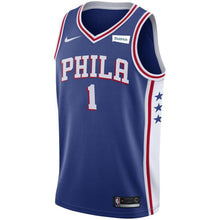Load image into Gallery viewer, 1 - Men's Nike Justin Anderson Royal Philadelphia 76ers Swingman Sponsor Patch Jersey - Icon Edition - Royal
