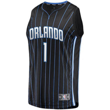 Load image into Gallery viewer, 1 - Men's Fanatics Branded Jonathan Isaac Black Orlando Magic Fast Break Replica Player Jersey - Statement Edition - Black