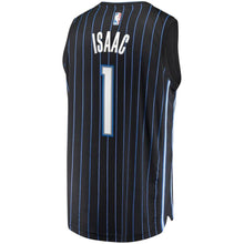 Load image into Gallery viewer, 1 - Men's Fanatics Branded Jonathan Isaac Black Orlando Magic Fast Break Replica Player Jersey - Statement Edition - Black
