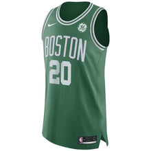 Load image into Gallery viewer, 20  - Men's Nike Gordon Hayward Green Boston Celtics Authentic Sponsor Patch Jersey – Icon Edition - Green