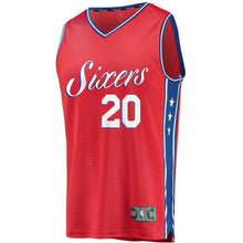 Load image into Gallery viewer, 20 - Men's Fanatics Branded Markelle Fultz Red Philadelphia 76ers Fast Break Replica Player Jersey - Statement Edition - Red