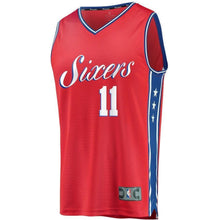 Load image into Gallery viewer, 11 - Men's Fanatics Branded Demetrius Jackson Red Philadelphia 76ers Fast Break Replica Player Jersey - Statement Edition - Red