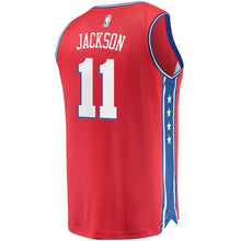 Load image into Gallery viewer, 11 - Men's Fanatics Branded Demetrius Jackson Red Philadelphia 76ers Fast Break Replica Player Jersey - Statement Edition - Red