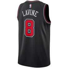Load image into Gallery viewer, 8 - Men's Nike Zach LaVine Black Chicago Bulls Replica Swingman Jersey - Statement Edition - Black
