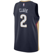 Load image into Gallery viewer, 2 - Men's Nike Ian Clark Navy New Orleans Pelicans Swingman Sponsor Patch Jersey - Navy